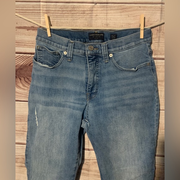 Lucky Brand Denim - Lucky Brand tipped distressed skinny jeans mid rise skinny Ava.  Size 12/31